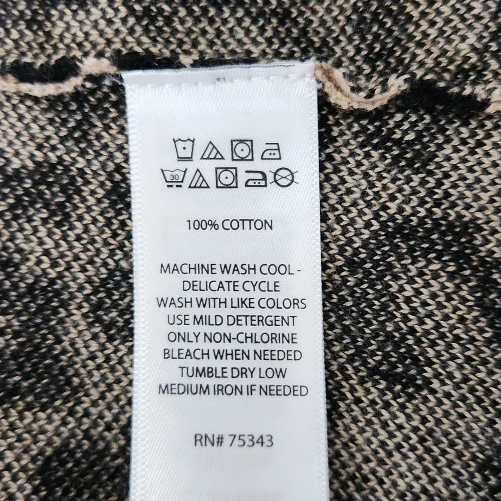 Yes Lola Leopard Print Open Front Cardigan Sweater Size Small Tan Black - Picture 7 of 12